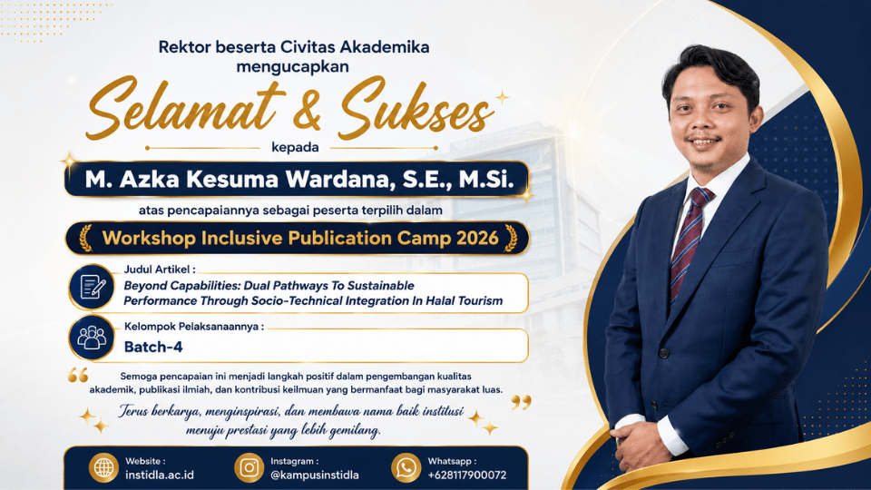 Dosen INSTIDLA Terpilih dalam Workshop Inclusive Publication Camp 2026