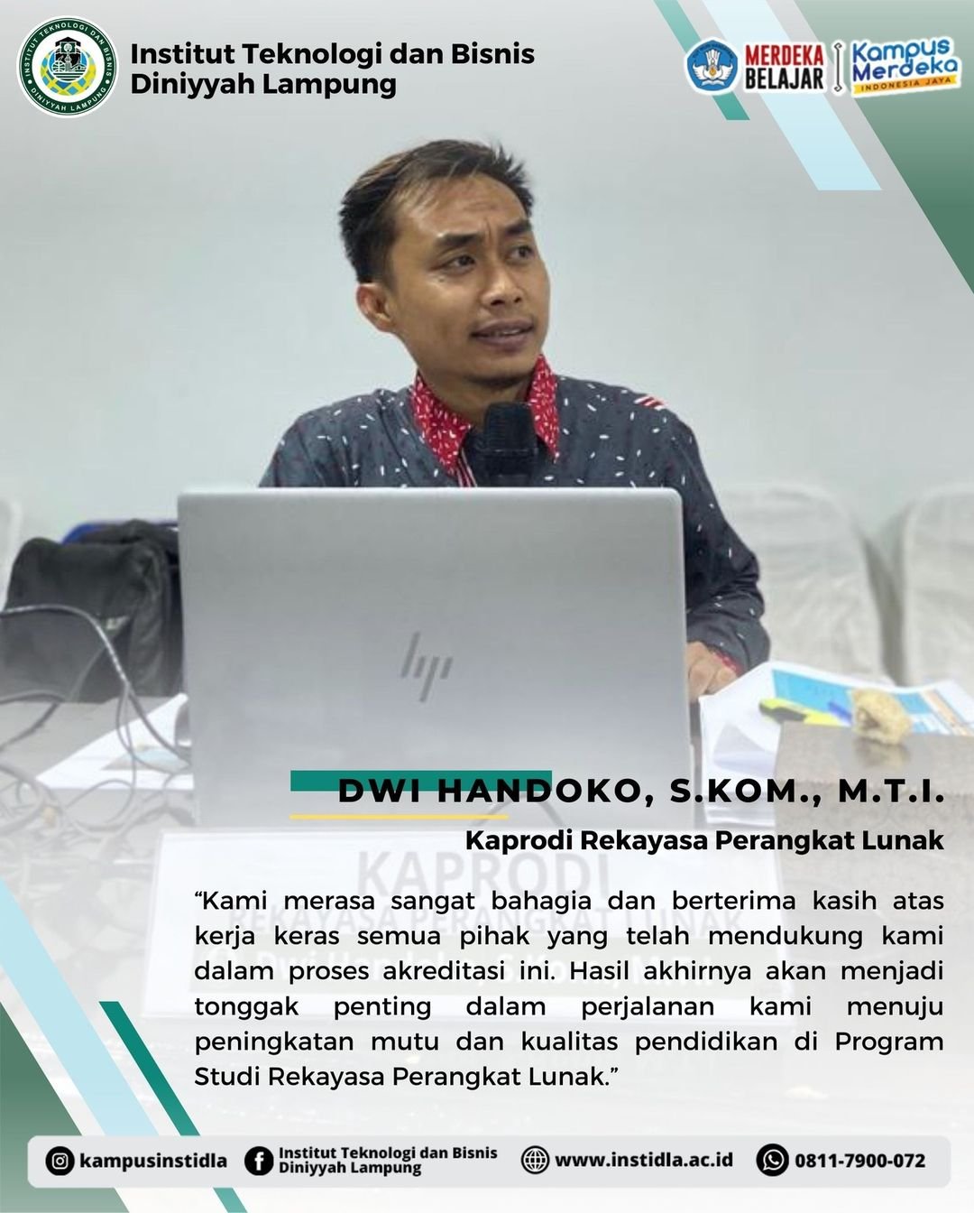 Institut Teknologi dan Bisnis Diniyyah Lampung Mendekati Puncak Penilaian Akreditasi Program Studi Rekayasa Perangkat Lunak